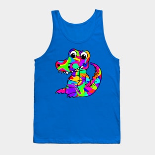 Colorful Crocodile Tank Top